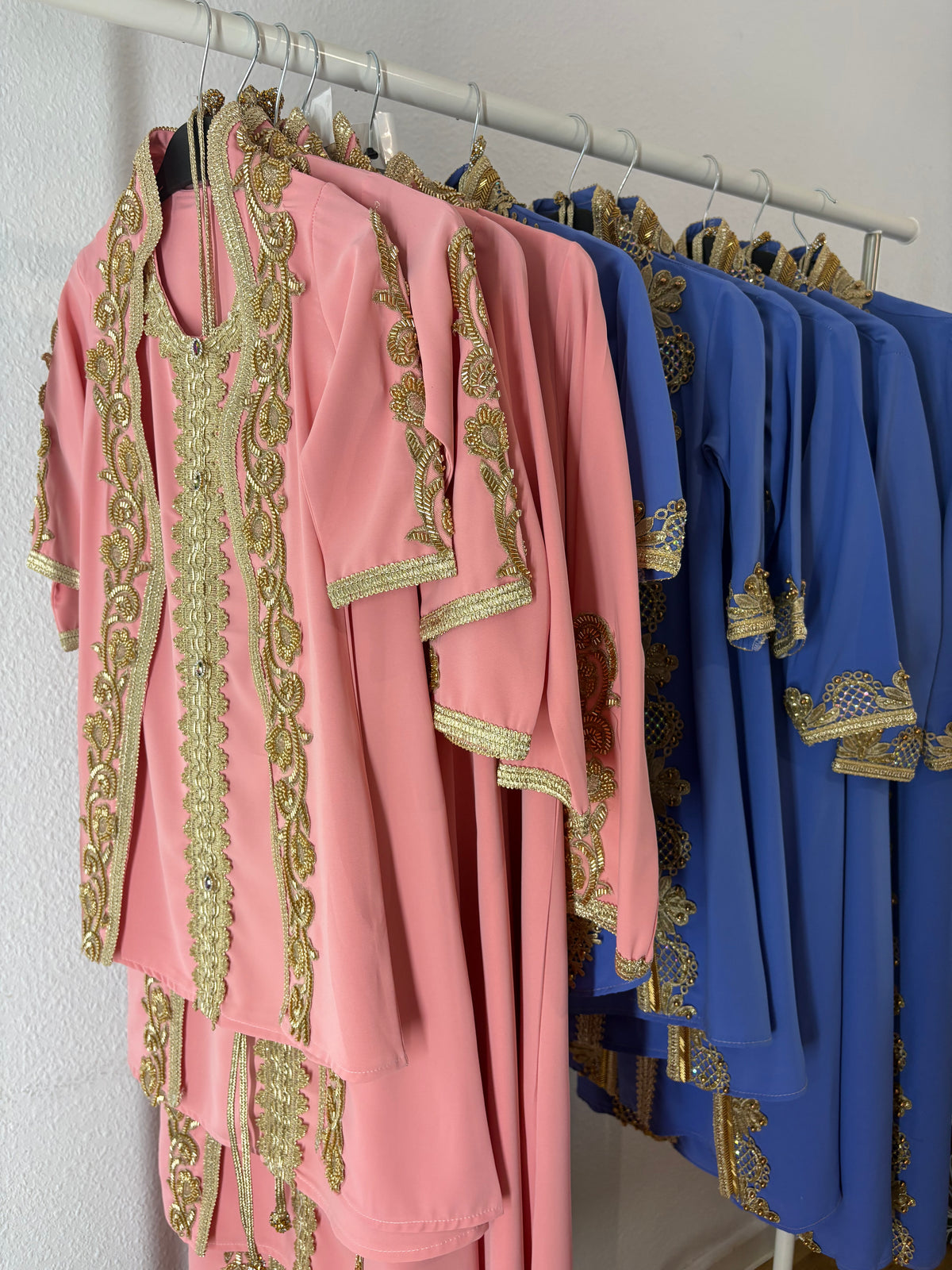 Kinder Kaftan (2-12 Jahre) Zwei Farbe mit golden Akzenten